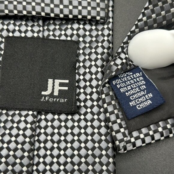 Lot of 6 Men's Neck Ties 55-58" Long 3" Wide Stripe Plaid Gray Purple Pink Black - Picture 8 of 10